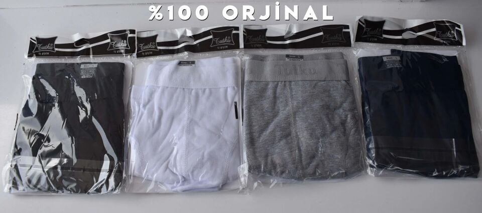 Tutku Erkek Likralı Boxer (114 TEKLİ) Siyah - XL