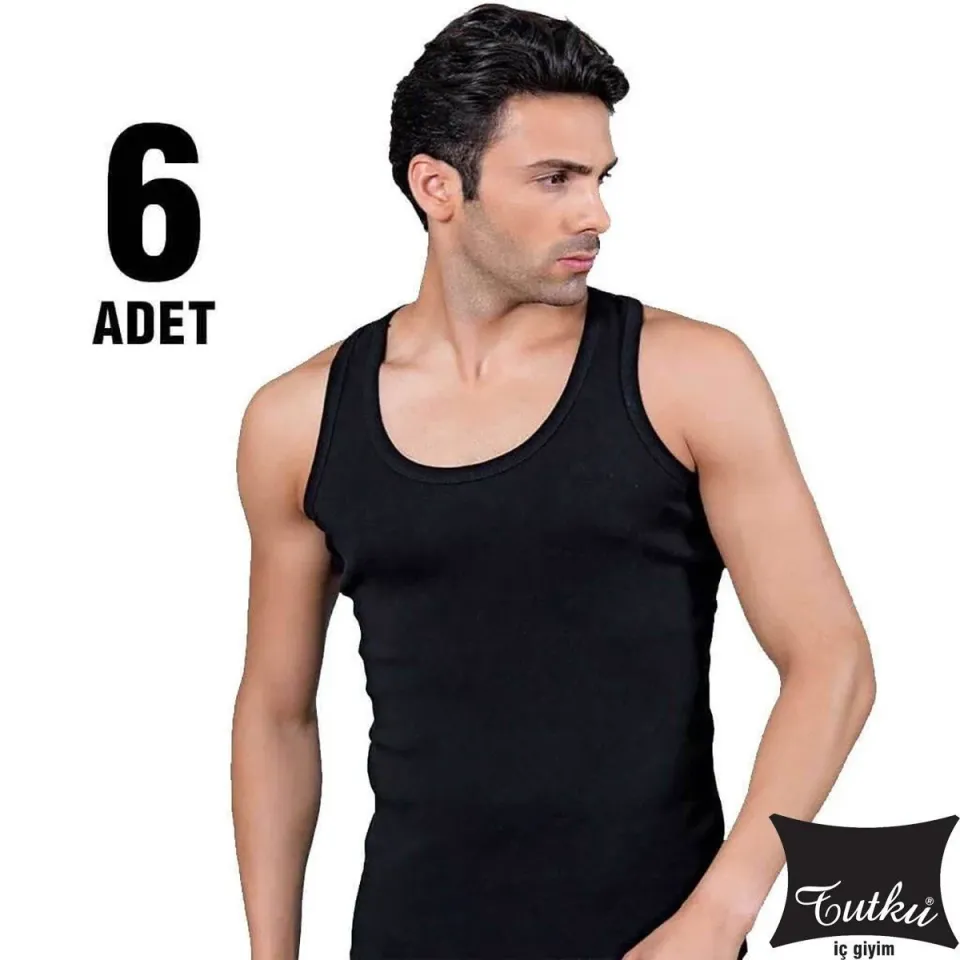 Tutku Renkli Erkek Ribana Atlet 6'lı