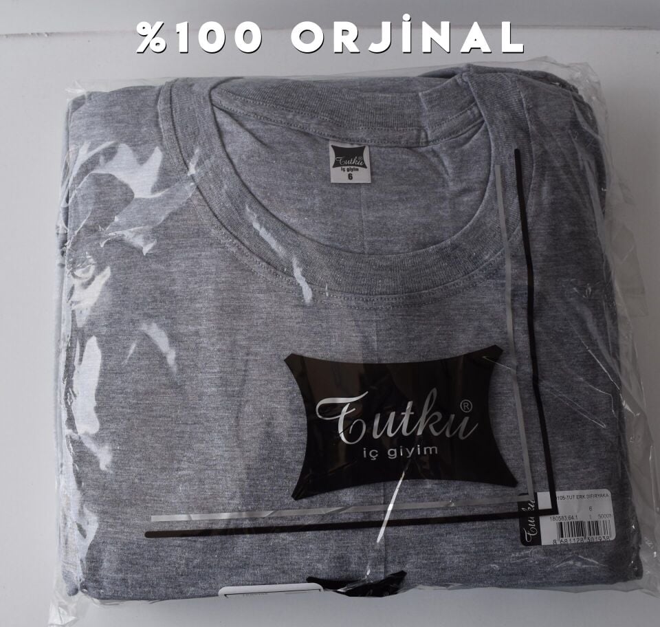 Tutku Renkli Sıfır Yaka Erkek Penye Atlet 6'lı (105 RENKLİ)