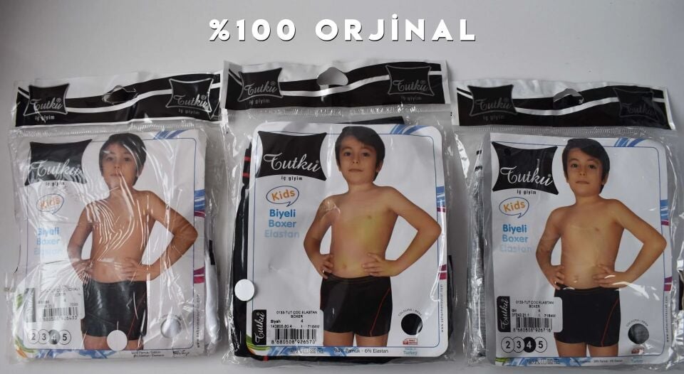Tutku Erkek Çocuk Likralı Boxer 6'lı Paket (133)