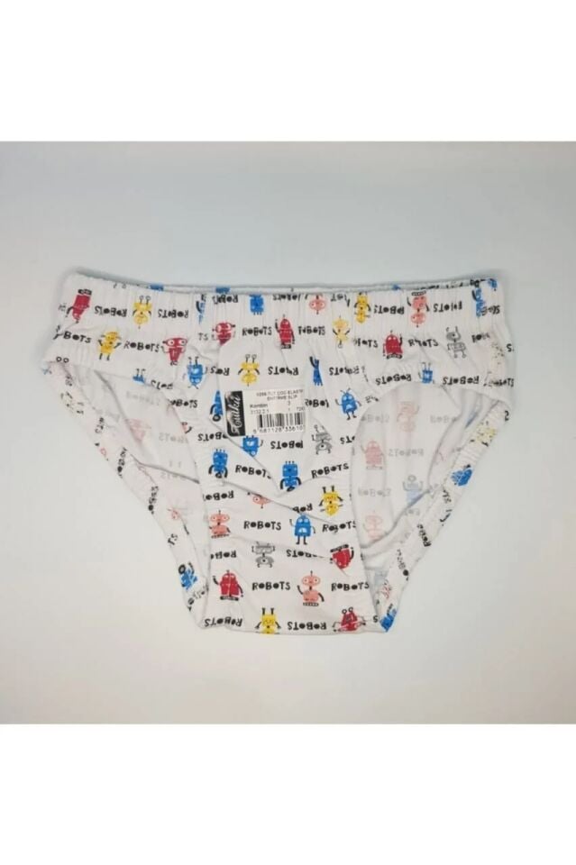 Tutku Elestan Empirme Erkek Çocuk Slip Külot 12'li (255)