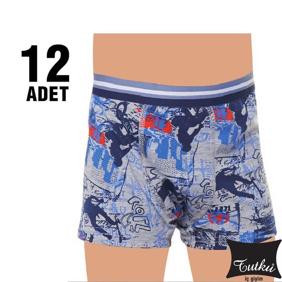 Tutku Elestan Empirme Erkek Çocuk Boxer 12'li (254)