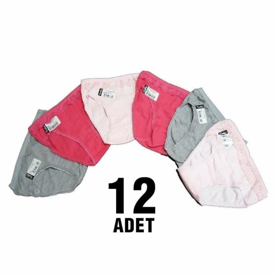 Tutku 834 Kız Çocuk İnce Bel Pınar Slip Külot 12'li (834)