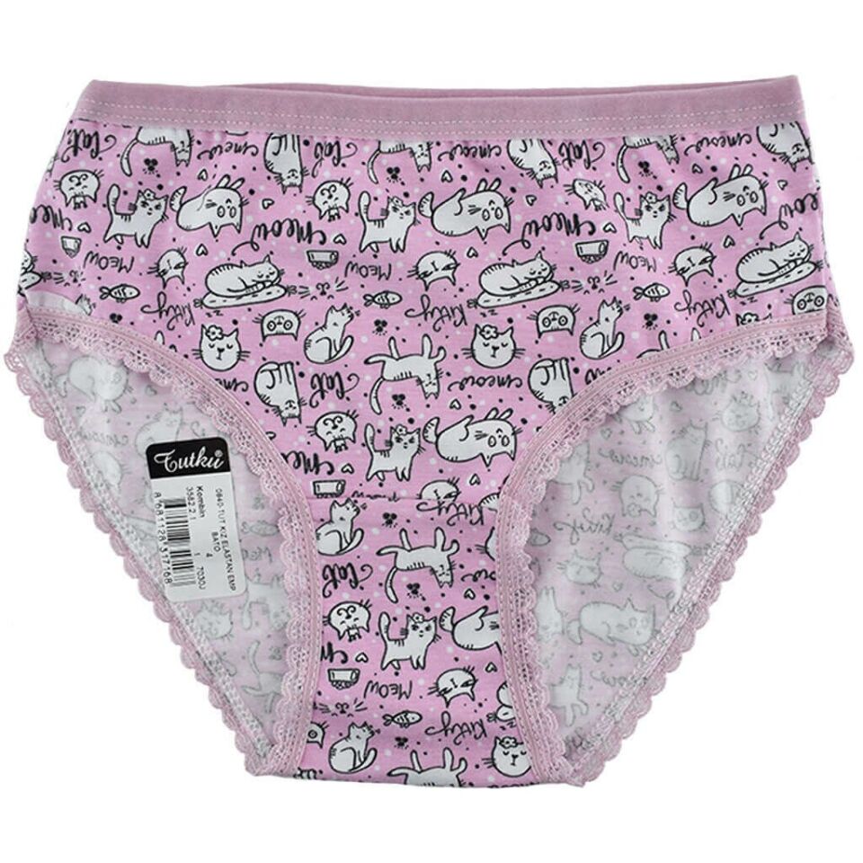 Tutku Elestan Empirme Kız Çocuk Slip Külot 12'li