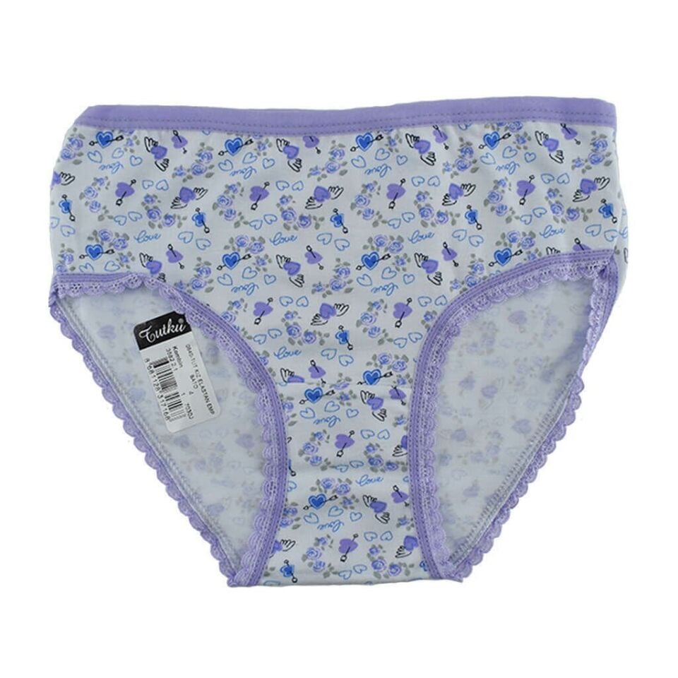 Tutku Elestan Empirme Kız Çocuk Slip Külot 12'li