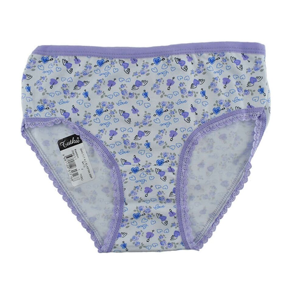 Tutku Elestan Empirme Kız Çocuk Slip Külot 12'li (840)