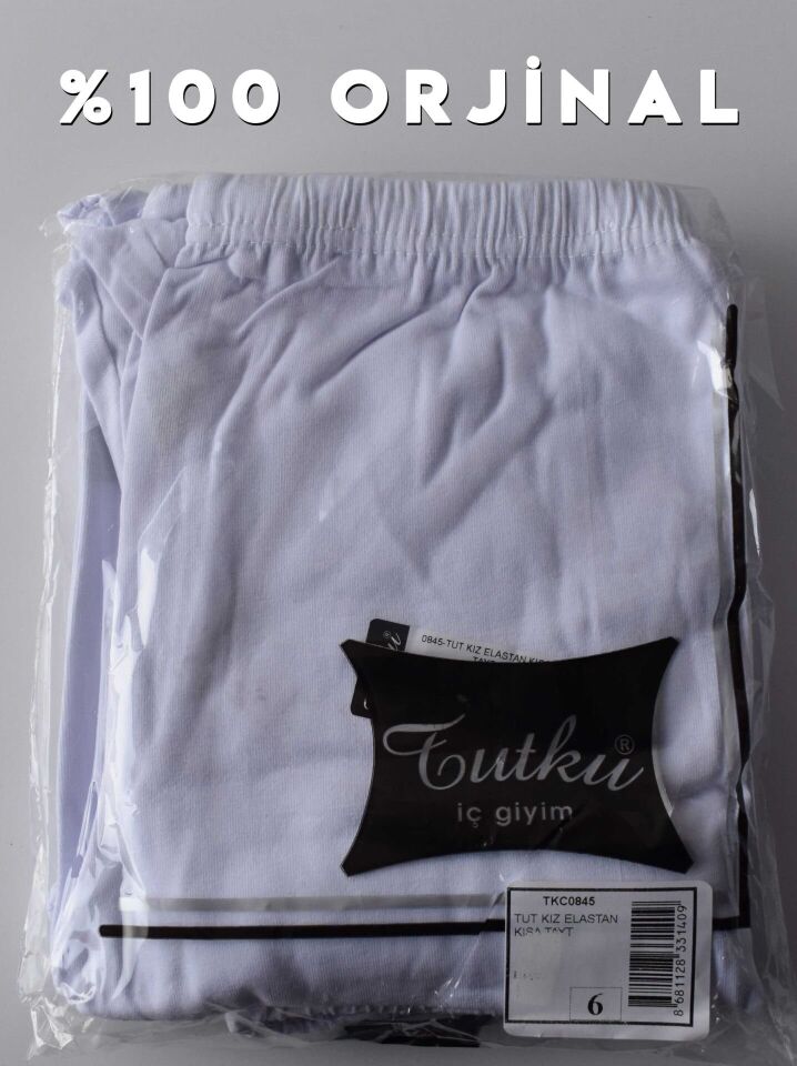 Tutku 0845 Elestan Kısa Kız Çocuk Tayt 6'lı