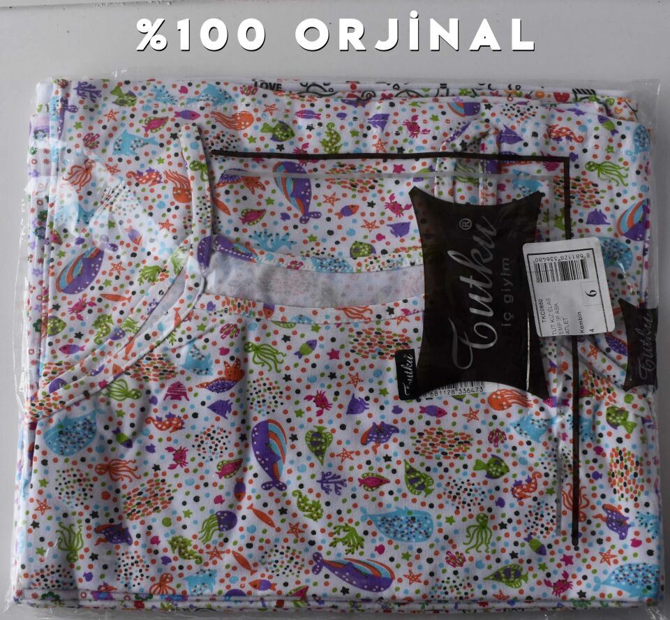 Tutku Elestan Empirme Kız İp Askılı Atlet 6'lı (850)