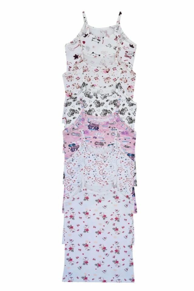 Tutku Elestan Empirme Kız İp Askılı Atlet 6'lı (850)