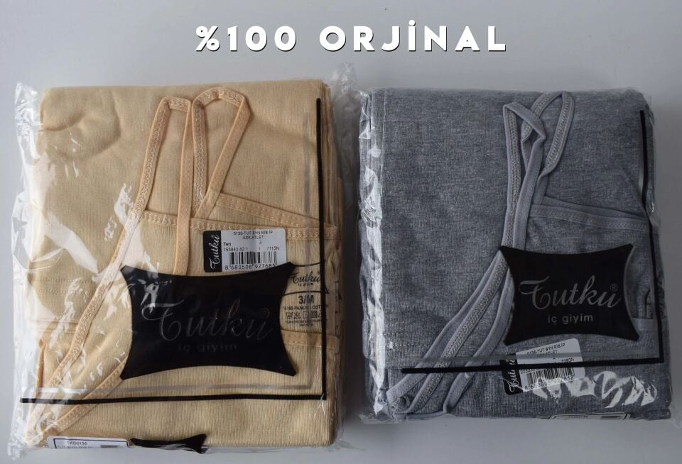 Tutku Renkli Ribana Bayan İp Askılı Atlet 6'lı (135)