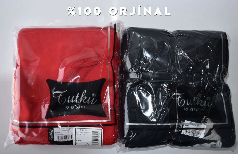 Tutku Renkli Ribana Bayan İp Askılı Atlet 6'lı (135)