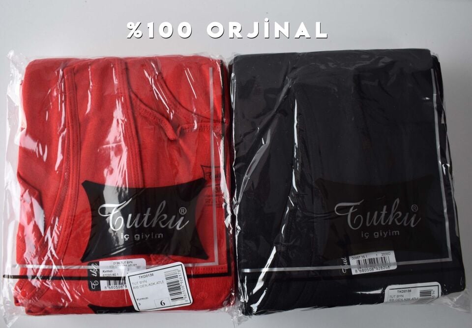 Tutku Kalın Askılı Renkli Bayan Ribana Atlet 6'lı (136)