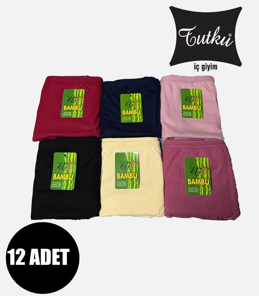 Tutku Elit Kadın Bambu Kaşkorse Bato Külot 12'li ELT2405