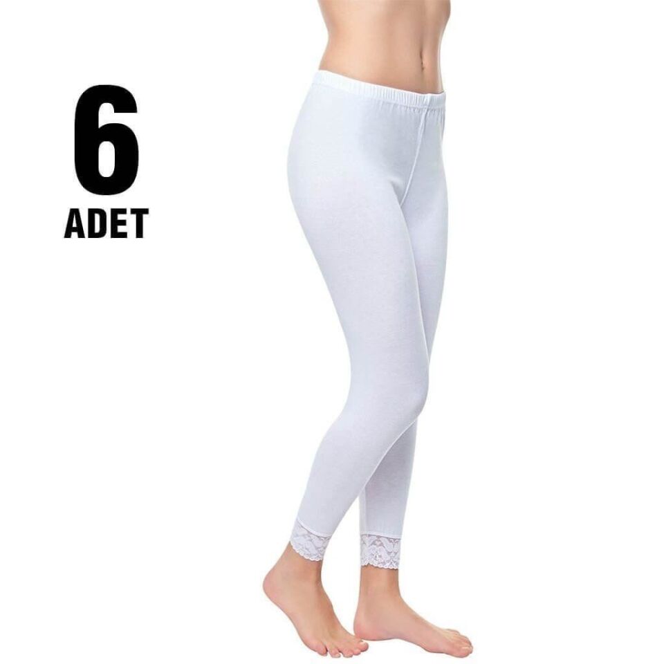 Tutku Bayan Uzun Dantelli Tayt 6'lı (157)