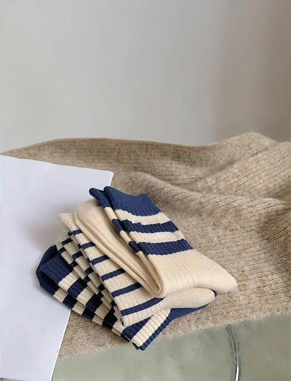 Çizgili Kadın Soket Çorap 3'lü Paket