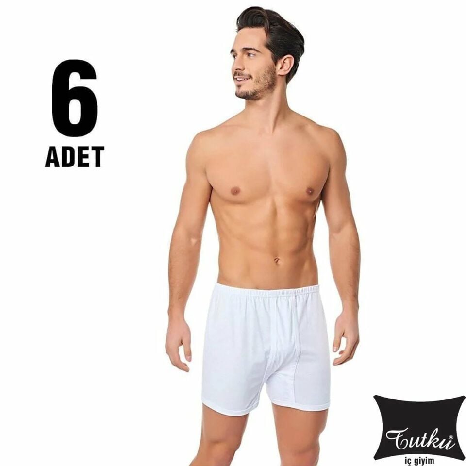 Tutku Beyaz Erkek Penye Paçalı Arjantin 6'lı