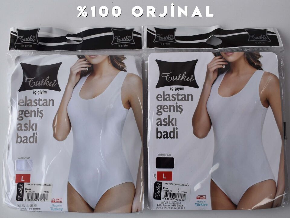 Tutku 0149 Bayan Kalın Askılı Çıtçıtlı Badi (Kancalı)