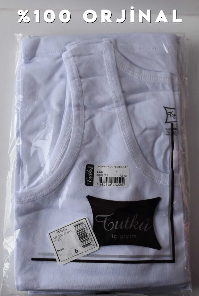 Tutku Erkek Çocuk Penye Atlet 6'lı (124)