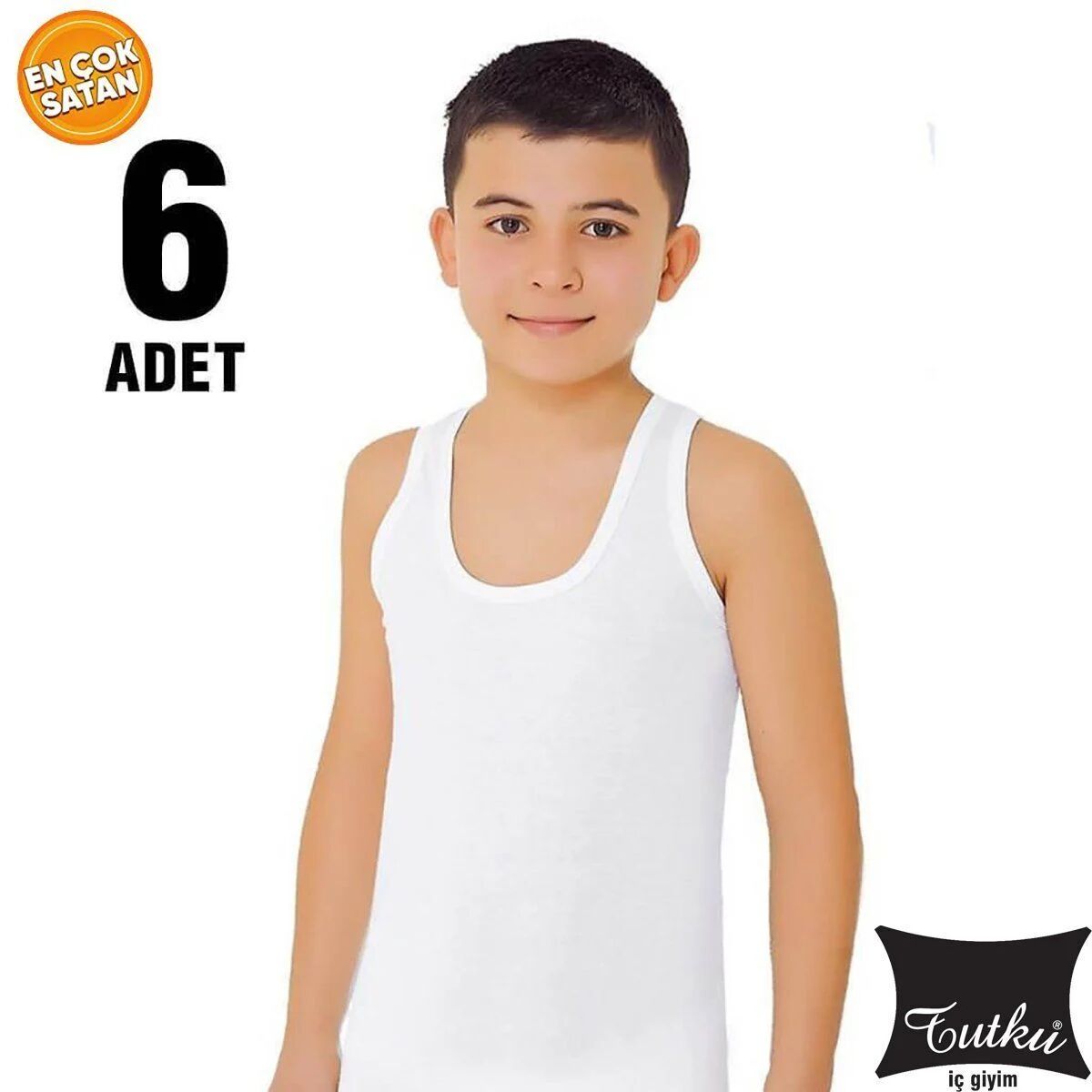 Tutku Erkek Çocuk Penye Atlet 6'lı (124)