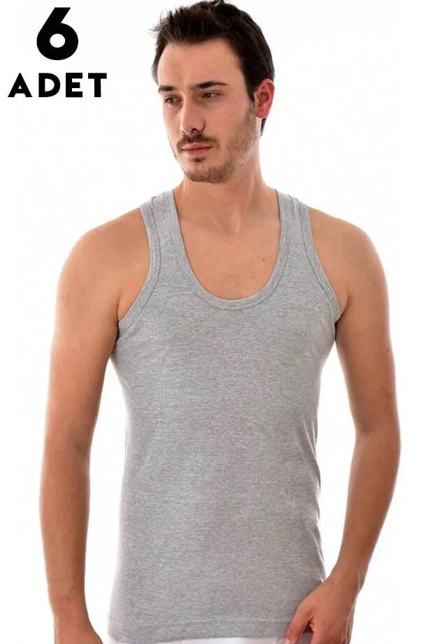 Seher Renkli Erkek Penye Atlet 6'lı (SER01 RENKLİ)