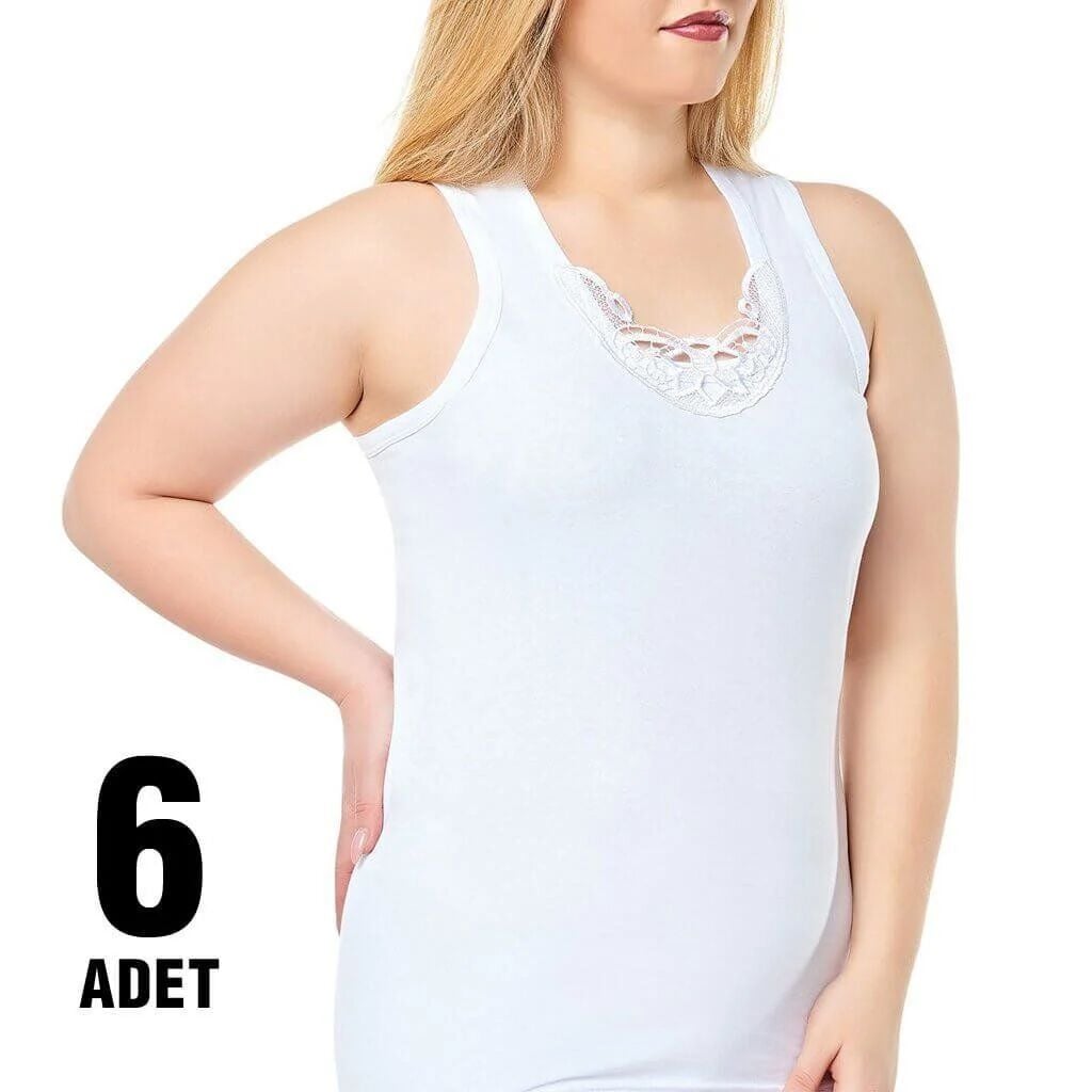 Seher Kalın Askılı Hazıryaka Bayan Atlet 6'lı (SKD12 6'LI)