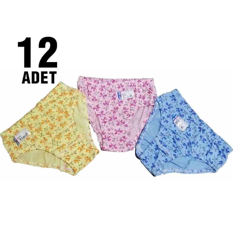 Seher Kız Çocuk Empirme Kom Slip Külot 12'li
