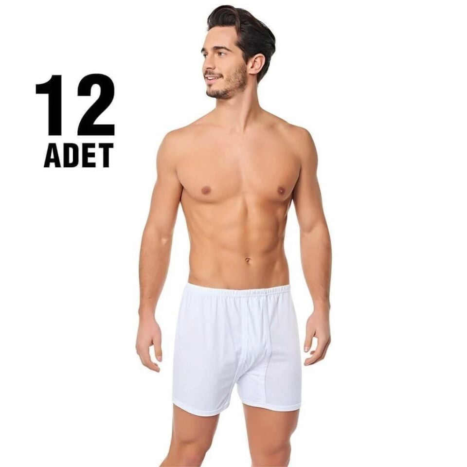 Seher Beyaz Penye Erkek Paçalı Arjantin 12'li (SER06)