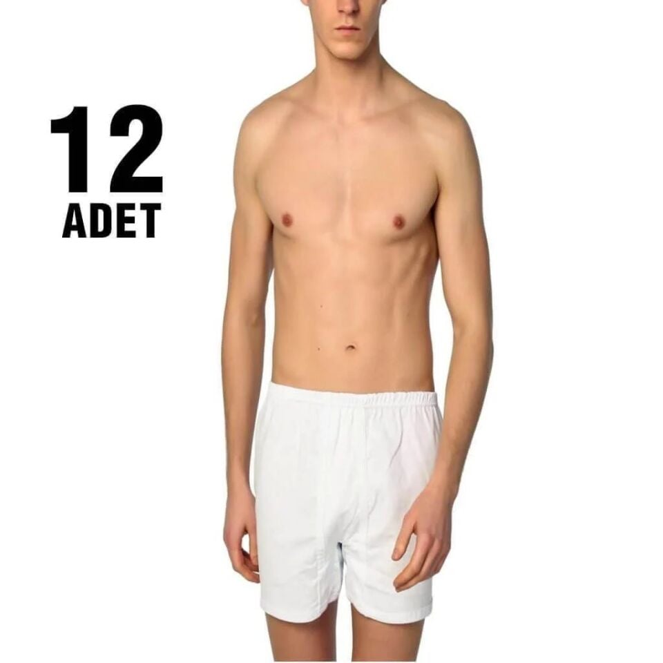 Seher Beyaz Penye Erkek Paçalı Arjantin 12'li (SER06)