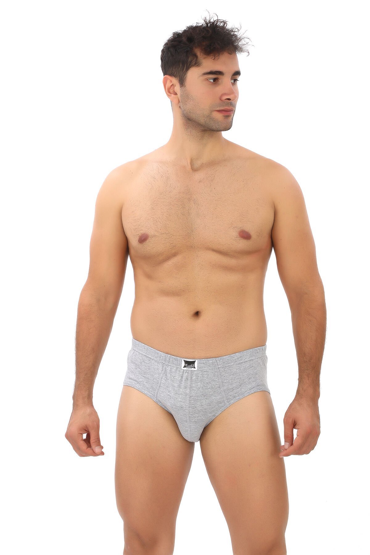 Tutku Erkek Siyah Kom Slip Külot Beyaz 12'li