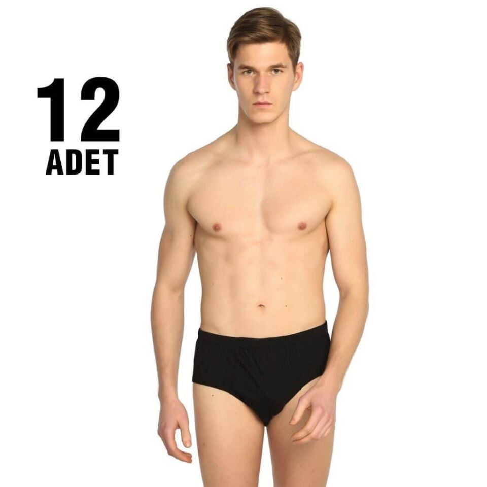 Seher Renkli Erkek Penye Kom Slip Külot 12'li (SER05 R)