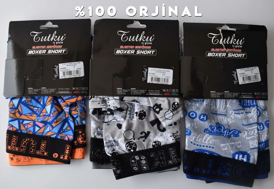 Tutku Elestan Empirme Erkek Spor Boxer (119 TEKLİ)